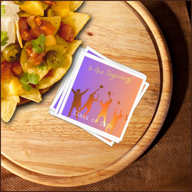 Vibrant Sunset Modern Tech Studenten Pappersservett (Skapare uppladdad)