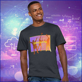 Vibrant Sunset Modern Tech Studenten T Shirt