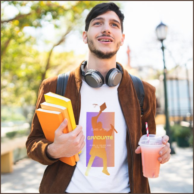 Vibrant Sunset Modern Tech Studenten T Shirt (Skapare uppladdad)