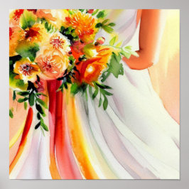 Vibrant Sunset, Möhippa Cascading Bouquet 2, Poster