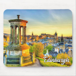Vibrant Sunset over Edinburgh, Skottland Musmatta
