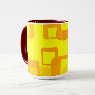 Vibrant Sunshine Flow – Modern Abstract Art Shapes Mugg