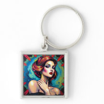 Vibrant surreal porträtt art