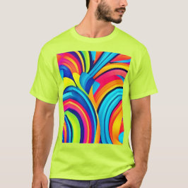 Vibrant Swirl Abstrakt Art T Shirt