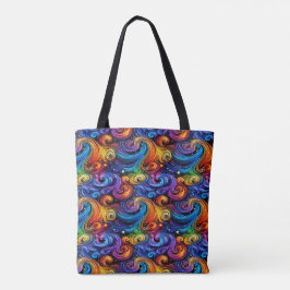 Vibrant Swirl Pattern Fleece Blanket Tygkasse