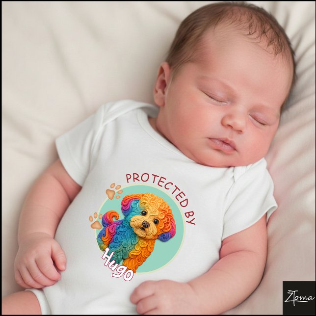 Vibrant Swirl Quilled Bichon Frise dog Portrait T Shirt (Skapare uppladdad)