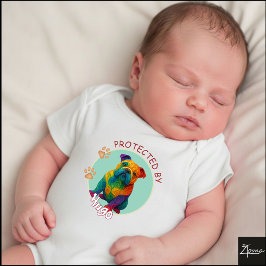 Vibrant Swirl Quilled English Bulldog Portrait T Shirt