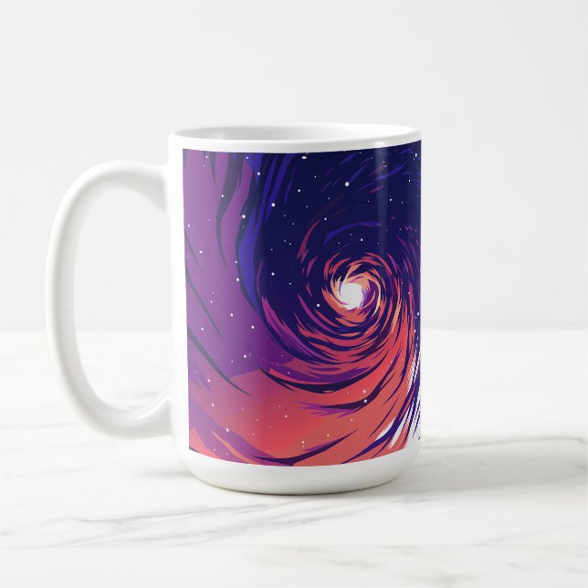 Vibrant Swirling Galaxy with Bright Center Kaffemugg (Vänster)