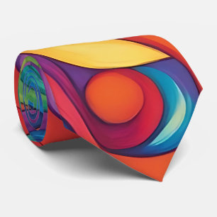 Vibrant Swirls of Färg Neck Tie Slips