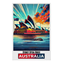 Vibrant Sydney Opera House - Australien Poster