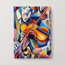 Vibrant Symphony: Abstract Violinist Art Knapp