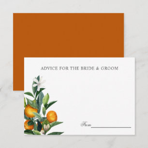 Vibrant Tangerine Citrus Bröllop Advice eller rece Inbjudningar