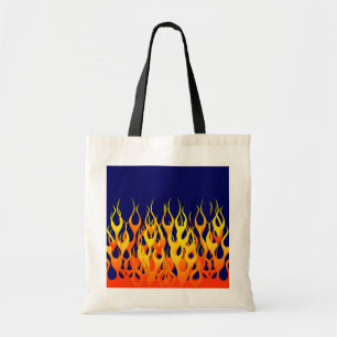 Vibrant Tävla Flamm på marinblått Tygkasse