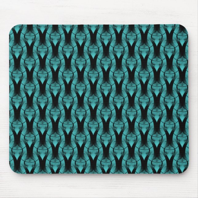 Vibrant Teal Modern Classic Mousepad Musmatta (Framsidan)