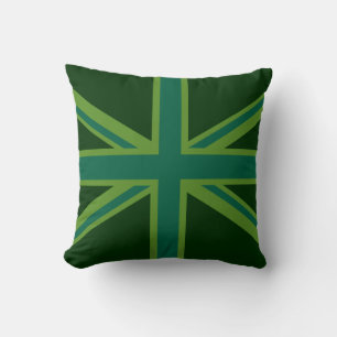 Vibrant Teal Union Jack Kudde