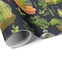 Vibrant terrarium Decoupage Wrapping Papper