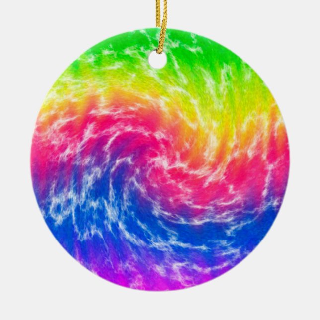 Vibrant Tie Dye jul Ornament (Framsidan)