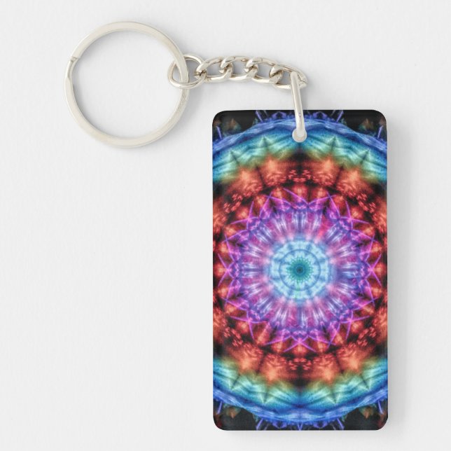 Vibrant Tie Dye Kaleidoscope Rainbow Mandala (Framsidan)
