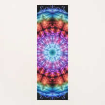 Vibrant Tie Dye Kaleidoscope Rainbow Mandala