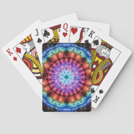 Vibrant Tie Dye Kaleidoscope Rainbow Mandala Casinokort