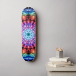 Vibrant Tie Dye Kaleidoscope Rainbow Mandala Mini Skateboard Bräda 18,5 Cm