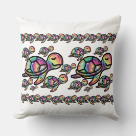 Vibrant Tie Dye Sea Turtle Kudde