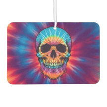 Vibrant Tie-Dye Skull Luft Freshener