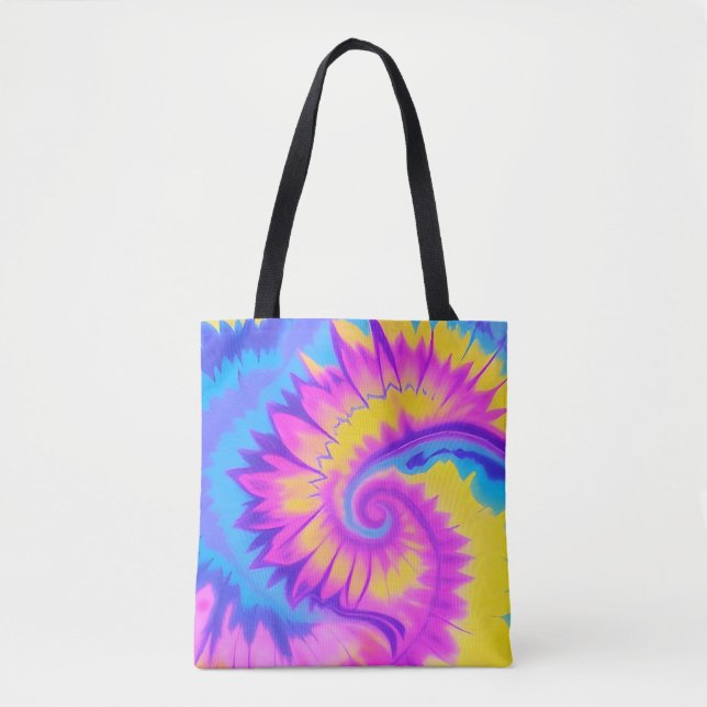 Vibrant Tie-Dye Tote Bag Tygkasse (Framsida)