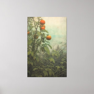 Vibrant Tomato Plant Garden Painting Canvastryck