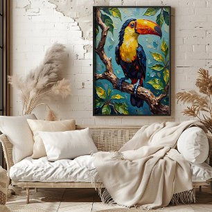 Vibrant Toucan-målning Poster