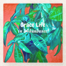 Vibrant Träd Life GLASS Underlägg - Grace Life