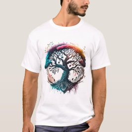 Vibrant Träd Spectrum T-Shirt Design