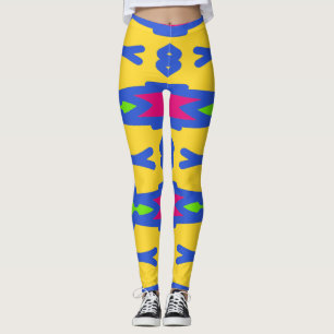 Vibrant trendig multifärgad"Ratti_Kreativ_Arts" L Leggings