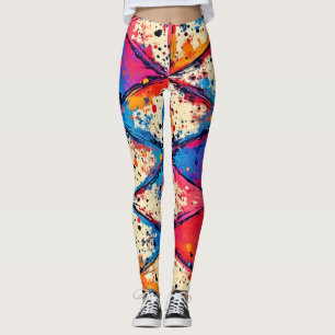 Vibrant triangelkonst leggings