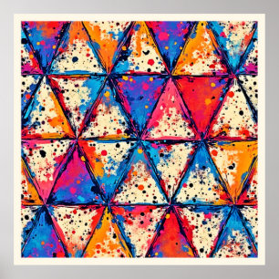 Vibrant triangelkonst poster
