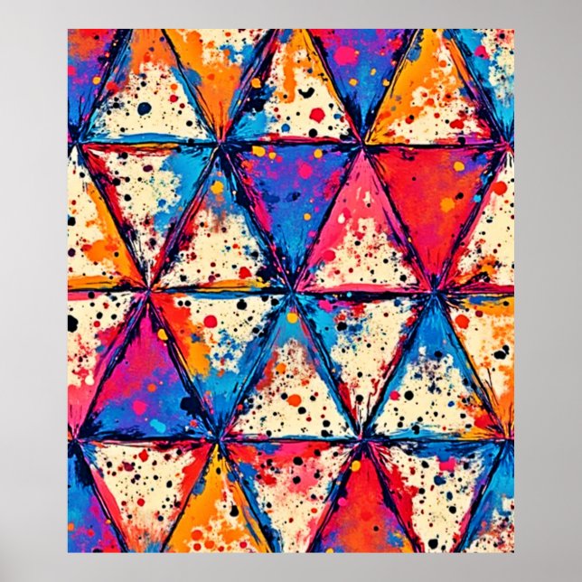 Vibrant triangelkonst poster (Framsidan)