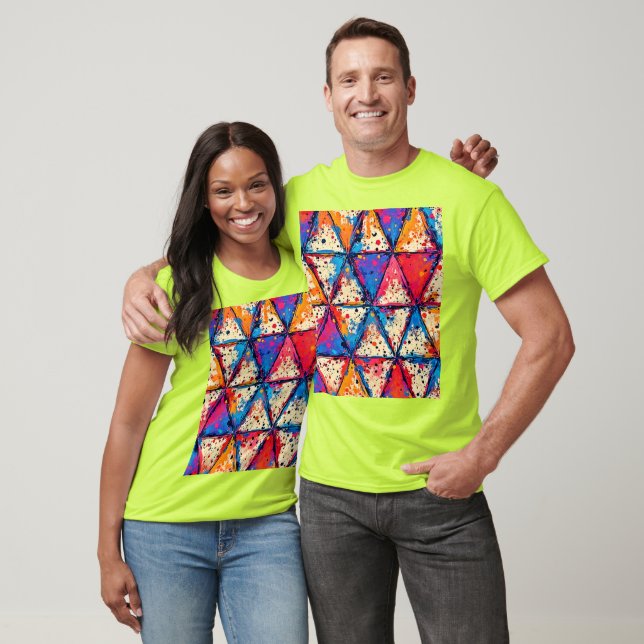 Vibrant triangelkonst t shirt (Unisex)