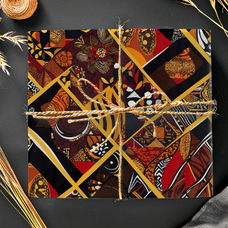 Vibrant Tribal Ankara African American Gifts Presentpapper