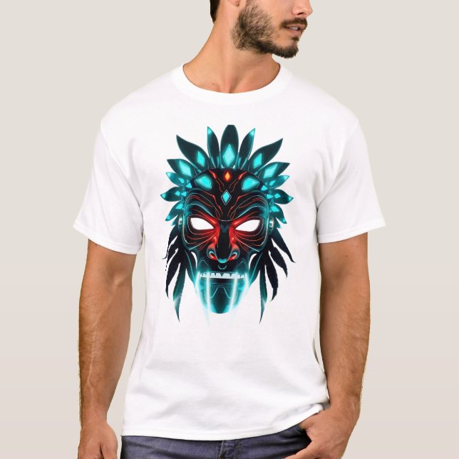 Vibrant Tribal Ansikte Holography Tee (Framsida)