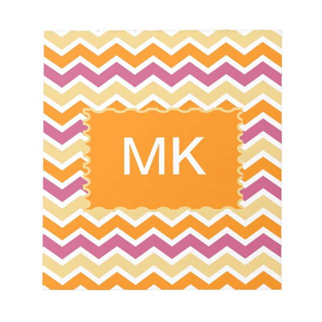 Vibrant Tribal ZigZag Anteckningsblock (Framsida)