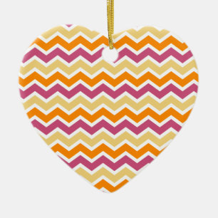 Vibrant Tribal ZigZag Julgransprydnad Keramik