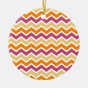 Vibrant Tribal ZigZag Julgransprydnad Keramik