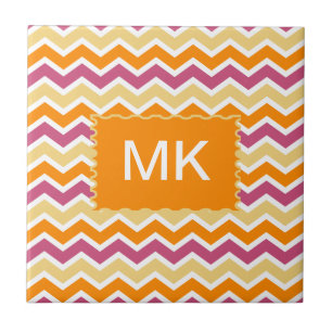 Vibrant Tribal ZigZag Kakelplatta