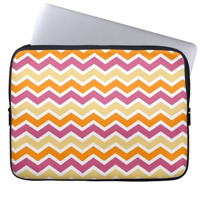 Vibrant Tribal ZigZag Laptop Fodral (Framsidan)