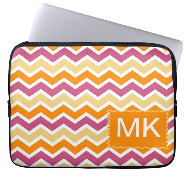 Vibrant Tribal ZigZag Laptop Fodral (Framsidan)