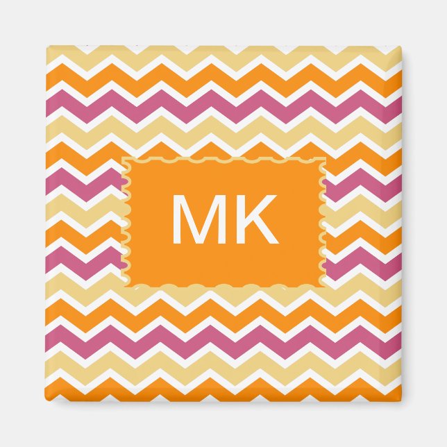 Vibrant Tribal ZigZag Magnet (Framsidan)
