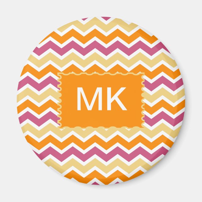 Vibrant Tribal ZigZag Magnet (Framsidan)
