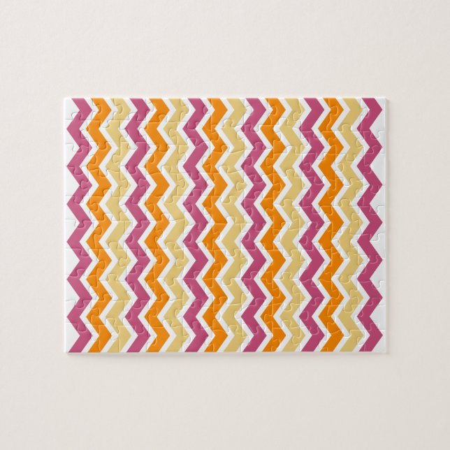 Vibrant Tribal ZigZag Pussel (Horisontell)