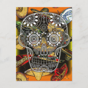 Vibrant Tribute: Mexikanska Day of the dead Digita Vykort