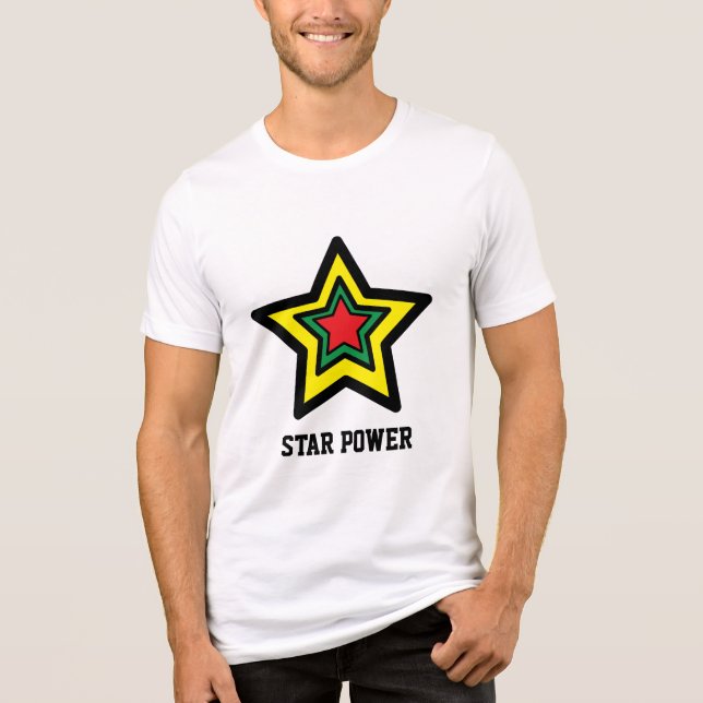Vibrant trippel Big Star Tee (gula, Grönt, röd) (Framsida)